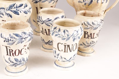 Lot 38 - A COLLECTION OF 10 18TH CENTURY CREAMWARE DRUG JARS