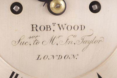 Lot 838 - ROBERT WOOD, SUCCESSOR TO MR JOHN  TAYLOR, LONDON  A GEORGE III FIGURED MAHOGANY VERGE BRACKET CLOCK
