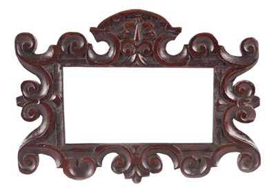 Lot 654 - AN 18TH CENTURY CARVED OAK FRAME