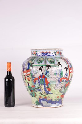 Lot 198 - AN EARLY CHINESE INVERTED BALUSTER VASE WITH FLARED RIM