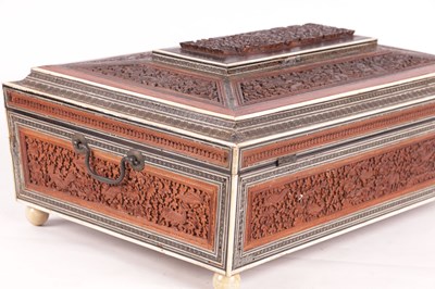 Lot 66 - A LARGE REGENCY ANGLO-INDIAN WORKBOX