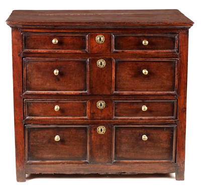 Lot 976 - A LATE 17TH CENTURY OAK CHEST OF DRAWERS