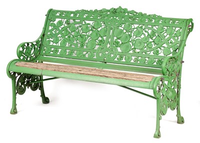 Lot 991 - COALBROOKDALE No. 195629  A 19TH CENTURY CAST IRON GARDEN BENCH BY COALBROOKDALE