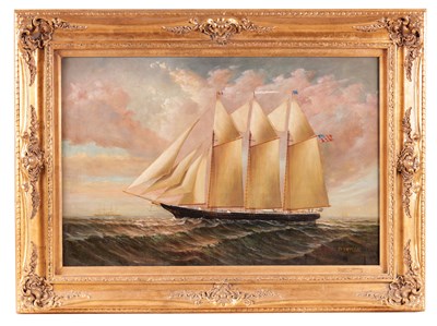 Lot 711 - D.TAYLOR  20TH CENTURY MARINE OIL ON CANVAS