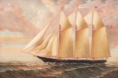 Lot 711 - D.TAYLOR  20TH CENTURY MARINE OIL ON CANVAS