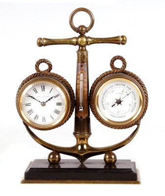 Lot 814 - A LATE 19TH CENTURY FRENCH INDUSTRIAL NOVELTY DESK CLOCK COMPENDIUM