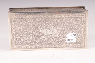 Lot 158 - A LATE 19TH CENTURY INDIAN SILVER BOX