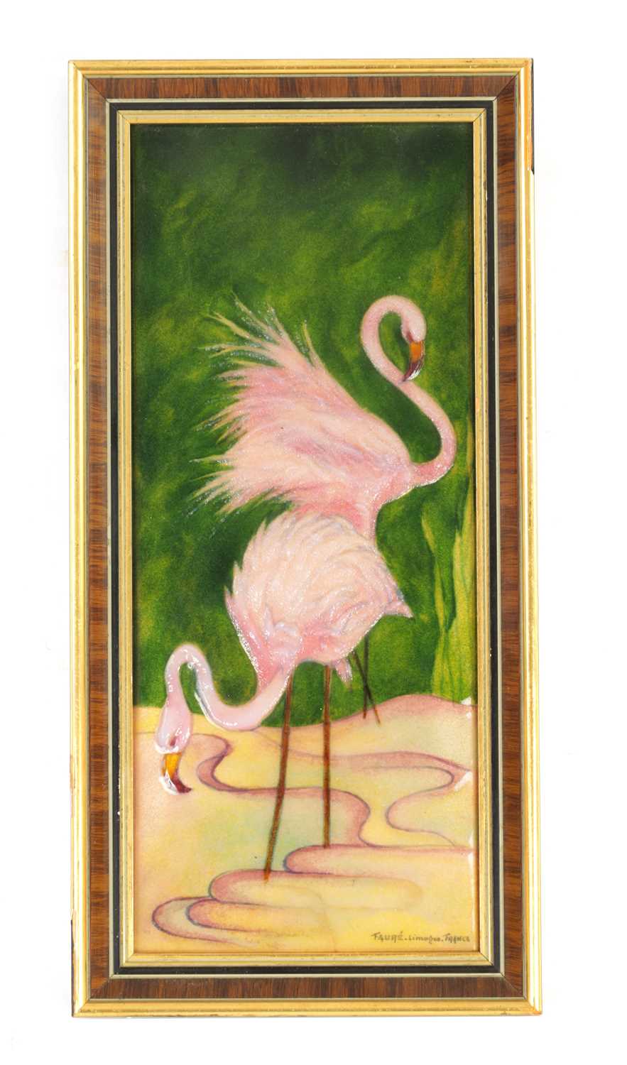 Lot 689 - AN EARLY 20TH CENTURY LIMOGES ENAMEL PLAQUE BY CAMILLE FAUREC
