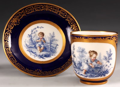 Lot 79 - An unusual 18th Century Sevres gilt and royal...