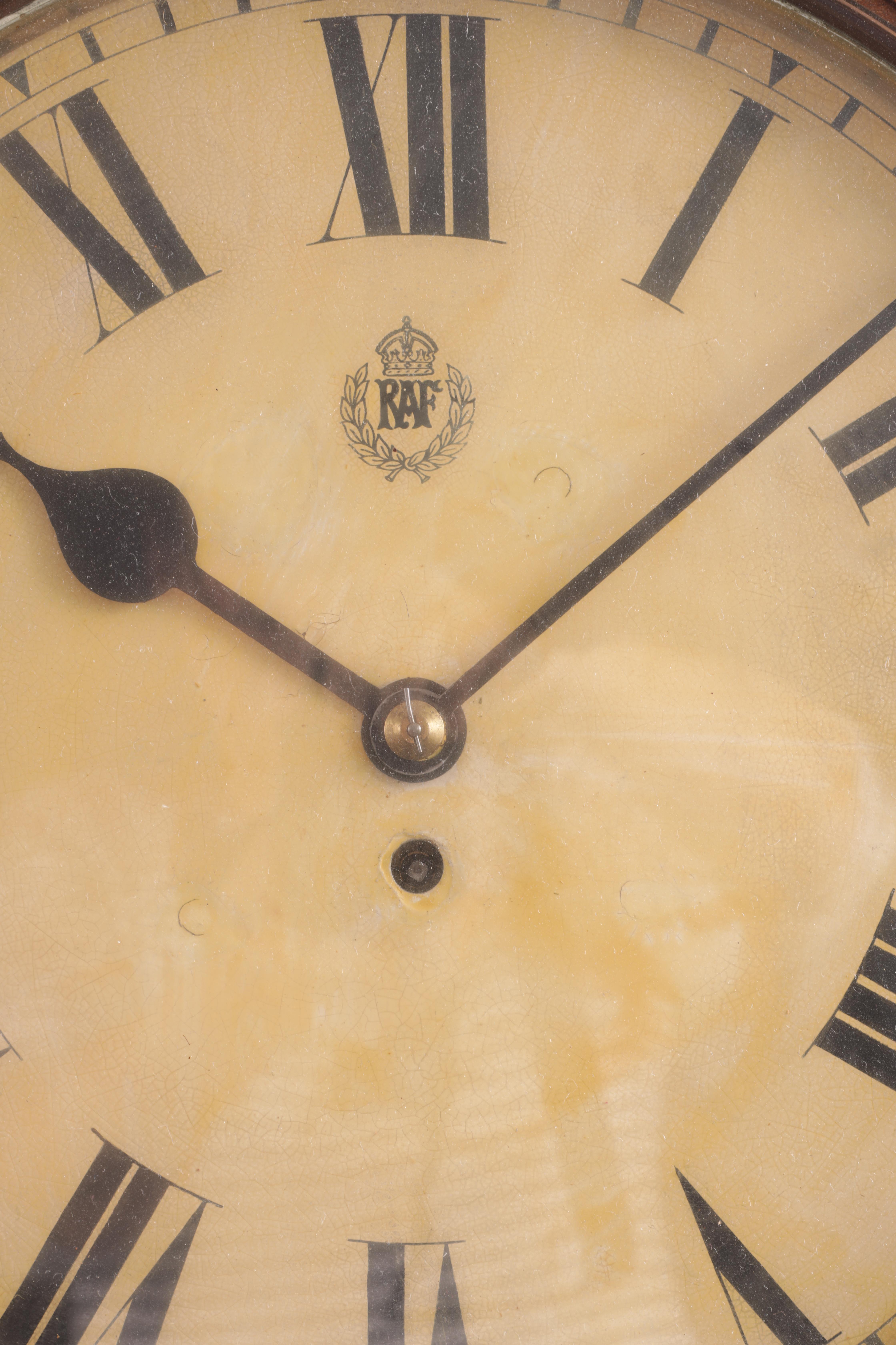 Lot 893 A WW1 RAF FUSEE WALL CLOCK SIGNED ELLIOTT