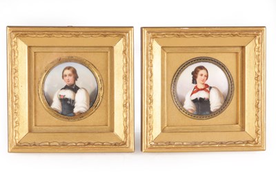 Lot 53 - A PAIR OF LATE 19TH CENTURY CONTINENTAL PORCELAIN PAINTED PLAQUES