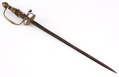 Lot 403 - AN 18th CENTURY CHILDS SWORD the blade with...