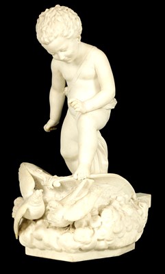 Lot 471 - A LATE 19TH CENTURY LIFE-SIZE ITALIAN CARVED WHITE MARBLE STATUE