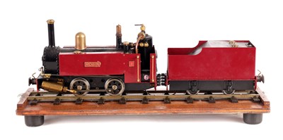 Lot 591 - A LIVE STEAM O GAUGE MODEL 0-4-0 SADDLE TANK LOCOMOTIVE 'ROBIN'