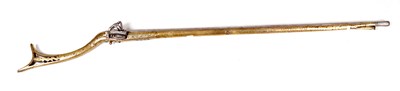 Lot 370 - A RARE EASTERN FLINTLOCK MUSKET WITH BRASS STOCK