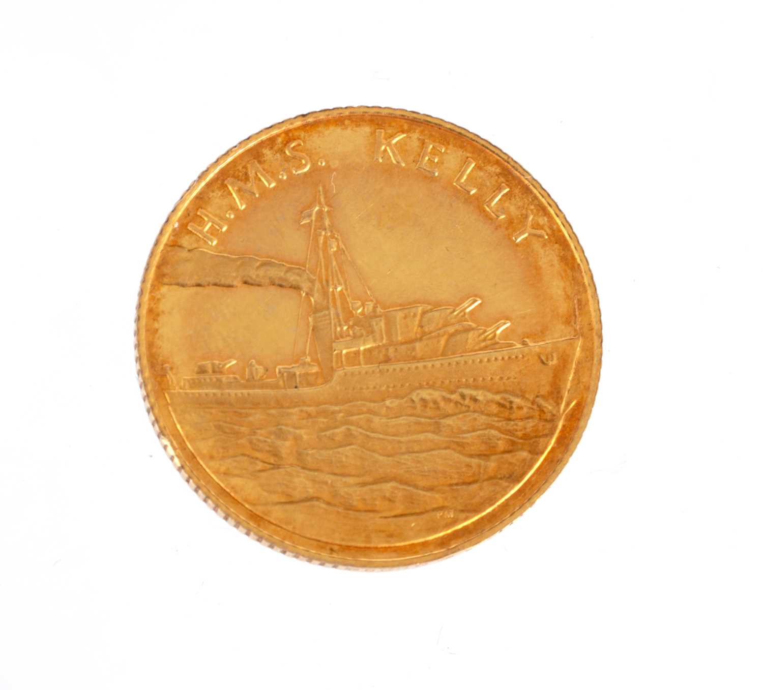 Lot 253 - A 9CT GOLD MOUNTBATTEN COIN