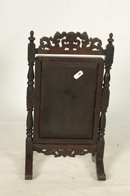 Lot 203 - A 19TH CENTURY CHINESE MOTHER OF PEARL INLAID HARDWOOD TOILET MIRROR