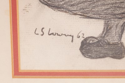 Lot 731 - LAURENCE STEPHEN LOWRY RBA RA (1887-1976) ORIGINAL PENCIL DRAWING ON PAPER