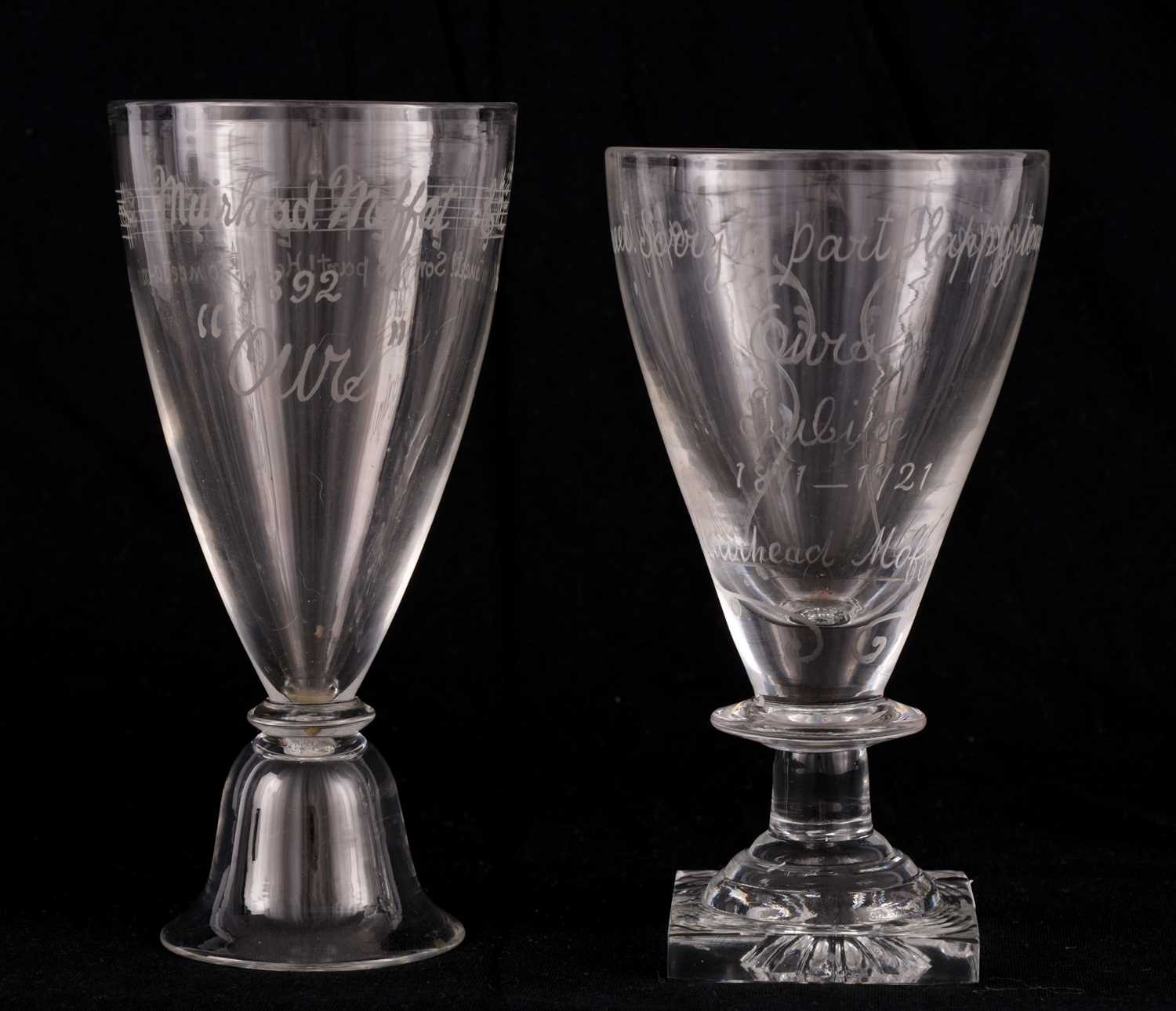 Lot 9 - TWO 19TH CENTURY WINE GLASSES