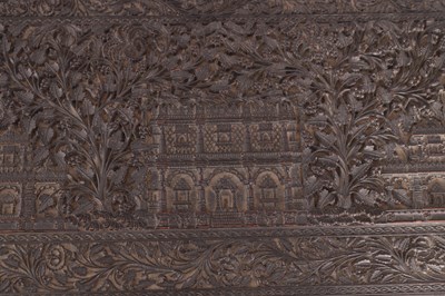 Lot 99 - A LARGE 19TH CENTURY ANGLO-INDIAN CARVED HARDWOOD BOX