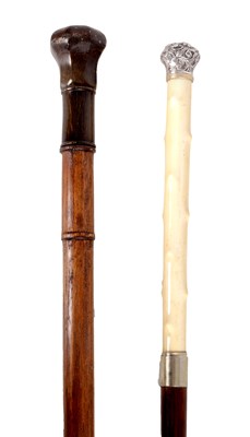 Lot 402 - TWO LATE 19TH CENTURY SWORD STICKS