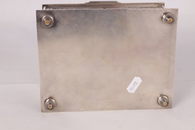 Lot 501 - A 19TH CENTURY SILVERED COPPER FRENCH JEWELLERY BOX ENGRAVED BY B. WICKERS