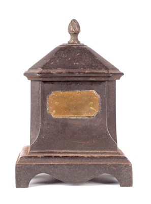 Lot 463 - A 19TH CENTURY IRONWORK PRESENTATION TOBACCO BOX