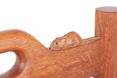 Lot 692 - A ROBERT 'MOUSEMAN' THOMPSON OAK MAGAZINE RACK