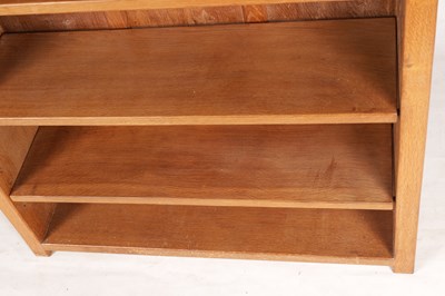 Lot 694 - ROBERT 'MOUSEMAN' THOMPSON  A BURR OAK AZED OPEN BOOKCASE