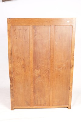 Lot 694 - ROBERT 'MOUSEMAN' THOMPSON  A BURR OAK AZED OPEN BOOKCASE