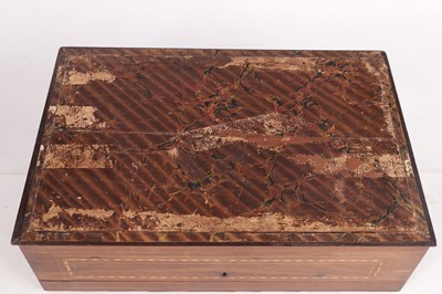 Lot 680 - AN EARLY 19TH CENTURY IRISH KILLARNEY INLAID YEW WOOD BOX