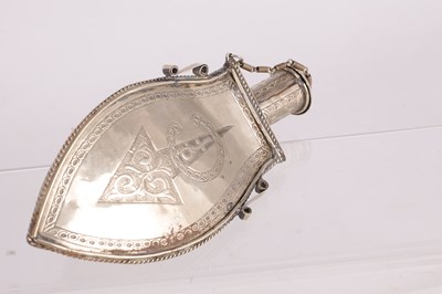 Lot 80 - A LATE 19TH CENTURY ISLAMIC SILVER FLASK