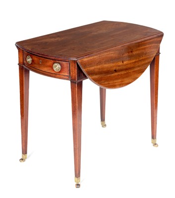 Lot 996 - A GEORGE III MAHOGANY PEMBROKE TABLE