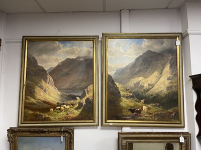 Lot 715 - WILLIAM DAVIES (1826 - 1910)  A PAIR OF  19TH CENTURY OILS ON CANVAS