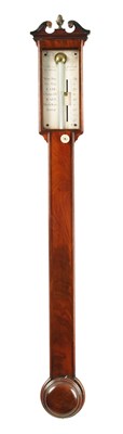 Lot 874 - ANONE & GARBANATI, No. 26 HOLBORN, LONDON  A LATE GEORGE III MAHOGANY STICK BAROMETER