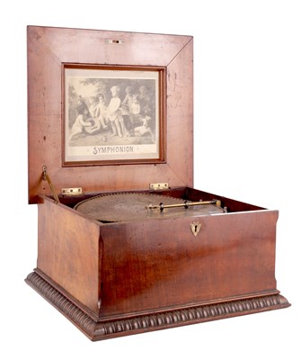 Lot 429 - A 19TH CENTURY GERMAN WALNUT CASED SYMPHONION