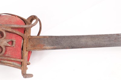 Lot 355 - AN EARLY SCOTTISH BASKET HILTED BROAD SWORD