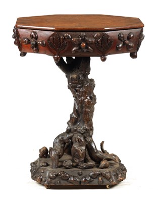 Lot 1034 - AN EARLY 19TH CENTURY BURR WALNUT WORKBOX WITH ROOTWOOD BASE