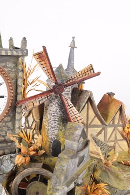 Lot 574 - A LATE 19TH CENTURY MUSICAL DIORAMA AUTOMATON CLOCK UNDER DOME