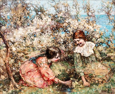 Lot 437 - EDWARD ATKINSON HORNEL 1864-1943
 OIL ON...