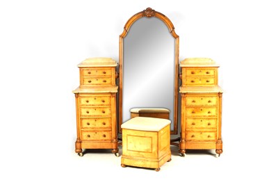 Lot 1064 - A GOOD QUALITY 19TH CENTURY SATIN BIRCH DRESSING TABLE IN THE MANNER OF GILLOWS