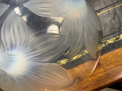 Lot 20 - AN R LALIQUE 'LYS' CLEAR OPALESCENT GLASS BOWL