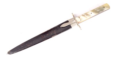 Lot 348 - A LATE 19TH CENTURY STAG HORN HANDLE BOWIE KNIFE BY A. FEIST & CO.