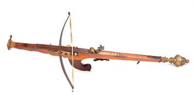 Lot 353 - A LARGE 19TH CENTURY BELGIAN TARGET CROSSBOW