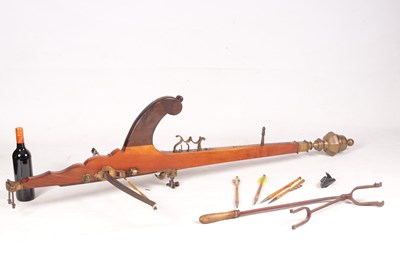 Lot 353 - A LARGE 19TH CENTURY BELGIAN TARGET CROSSBOW
