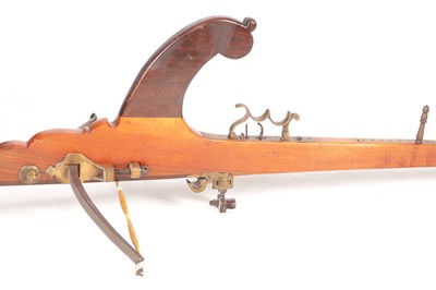 Lot 353 - A LARGE 19TH CENTURY BELGIAN TARGET CROSSBOW