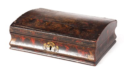 Lot 682 - AN 18TH CENTURY SIMULATED TORTOISESHELL WOOD BOX