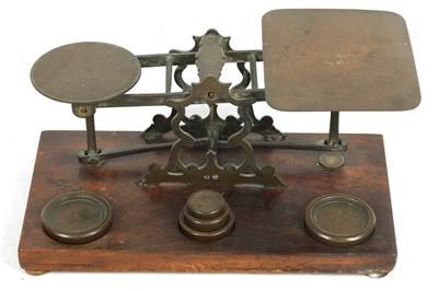 Lot 580 - S MORDON & CO, LONDON A SET OF 19TH CENTURY BRASS POSTAL SCALES