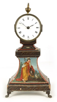 Lot 944 - GEORGE GRAHAM, LONDON A GEORGE III SEDAN STYLE MANTEL CLOCK