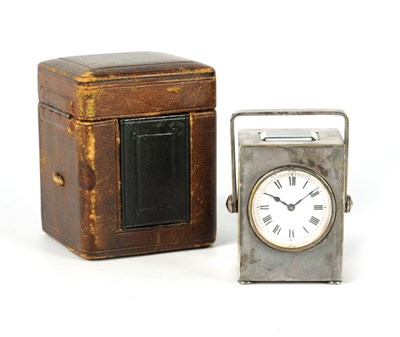 Lot 764 - AN UNUSUAL MINIATURE FRENCH CARRIAGE CLOCK BY MARGAINE, CIRCA 1900